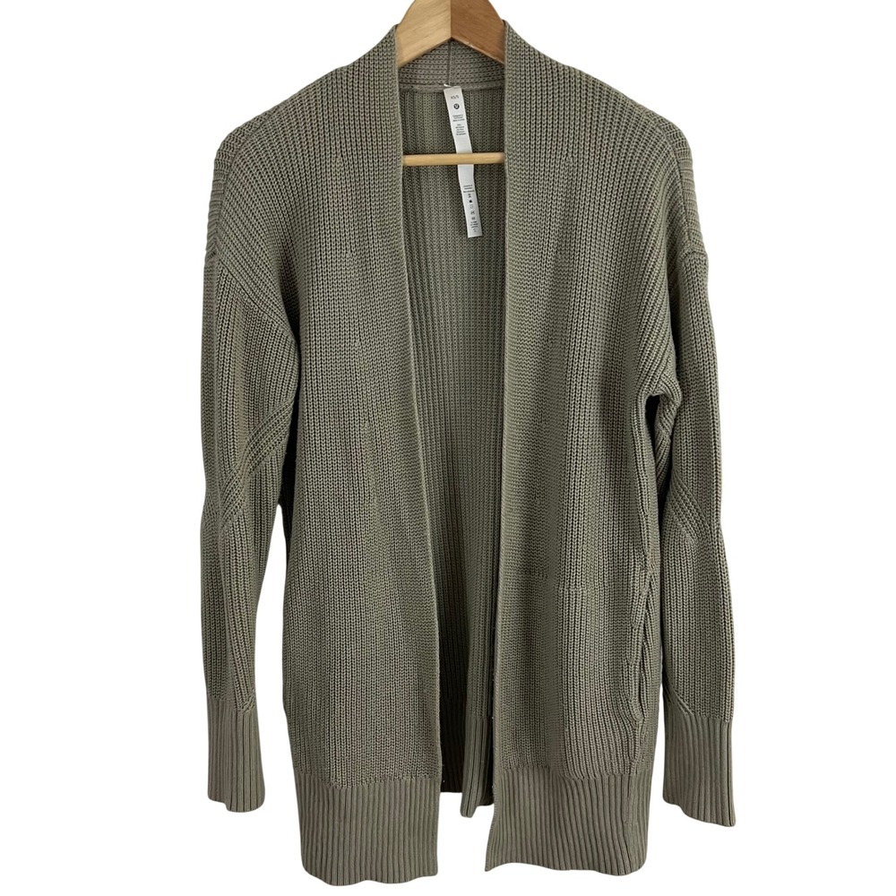 Lululemon Cashlu Sweater‎ Wrap Cardigan Womens XS/S Open Front Ribbed